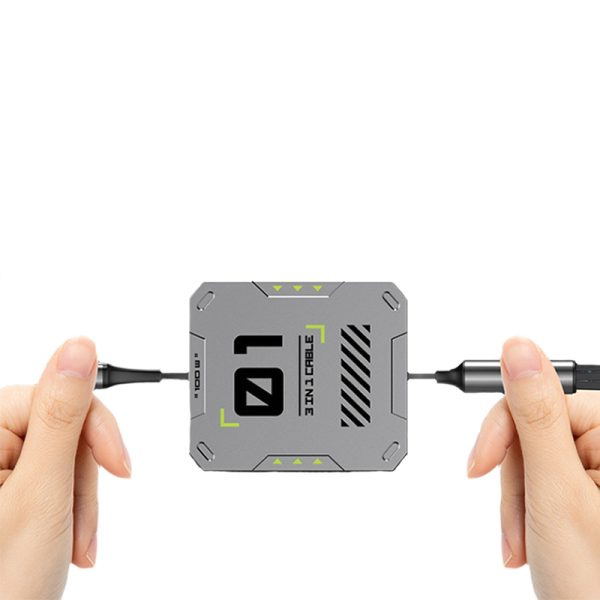 AA11 100W Mecha storage box 3 in 1 charging data cable - 图片 3