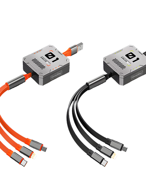 AA11 100W Mecha storage box 3 in 1 charging data cable