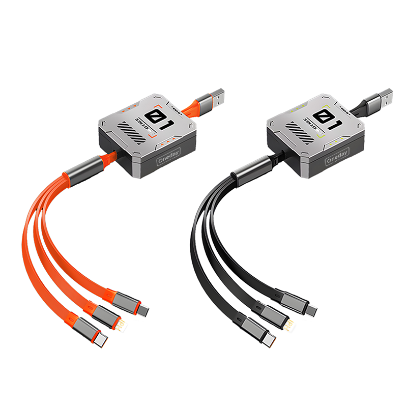 AA11 100W Mecha storage box 3 in 1 charging data cable