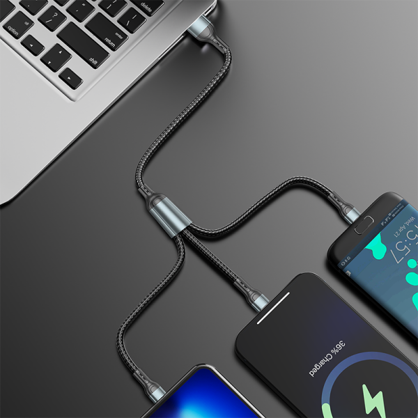 AA12 100W Trident 3 in 1 charging cable - 图片 4