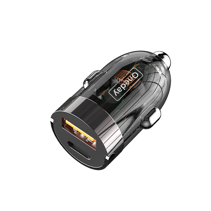 DR02 60W USB +T-ypec dual port fast Invisible car charger