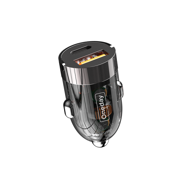 DR02 60W USB +T-ypec dual port fast Invisible car charger - 图片 5