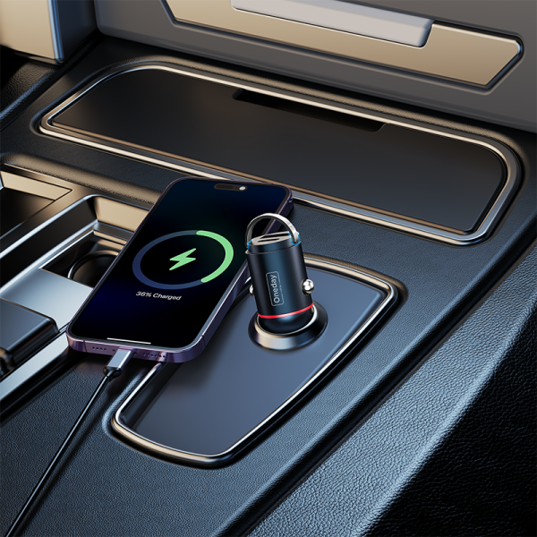 DR03 52.5W USB +T-ypec  dual port fast Invisible car charger - 图片 2