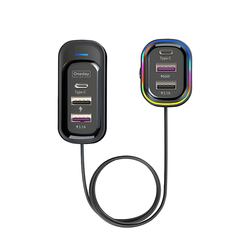 ER03 81W USB * 4 + T-ypec *2 extra cable car charger