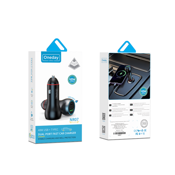 NR07 48W USB + T-ypec dual port fast car charger - 图片 5