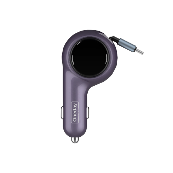 NR08 60W TYPEC + Flaxible T-ypec cable singleport fast car charger - 图片 3
