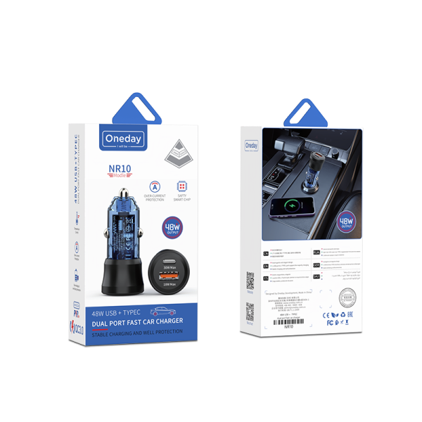 NR10 48W USB + T-ypec dual port fast car charger - 图片 5
