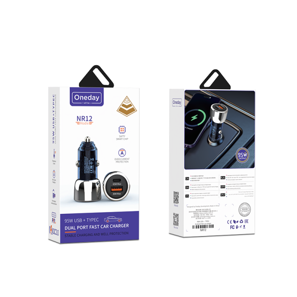 NR12 95W USB + T-ypec  dual port fast car charger - 图片 5