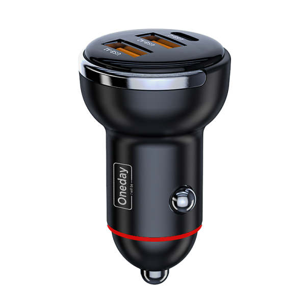 NR13 66W USB + USB + T-ypec  three port fast car charger