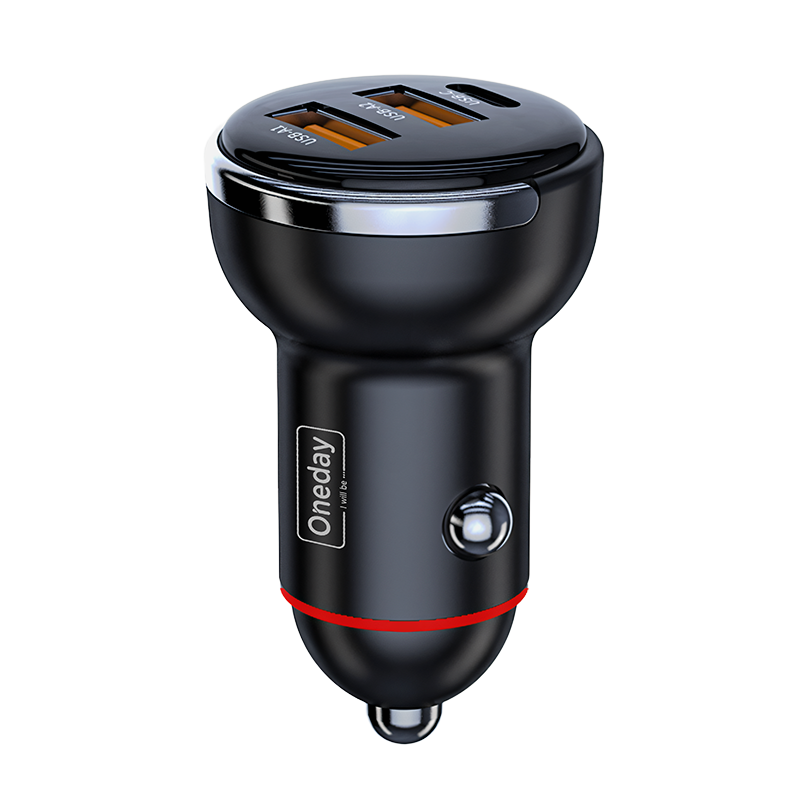NR13 66W USB + USB + T-ypec  three port fast car charger