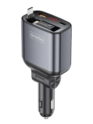 NR15 105W USB + T-ypec + Flexible T-ypec cable two port fast car charger