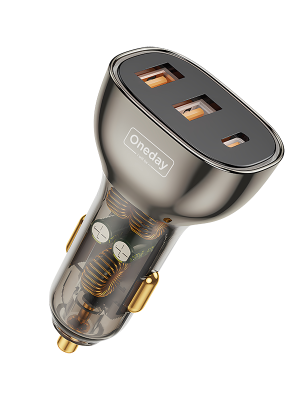 NR18 RGB 90W USB + USB + T-ypec three port car charger