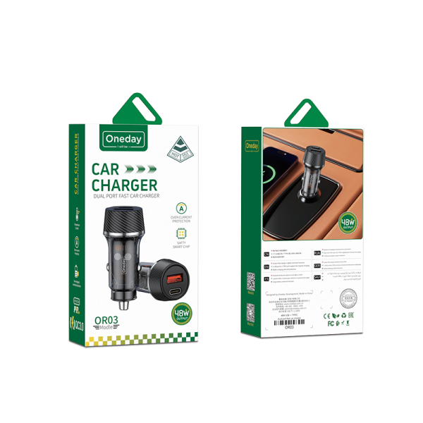OR03 48W USB + T-ypec dual port fast car charger - 图片 5