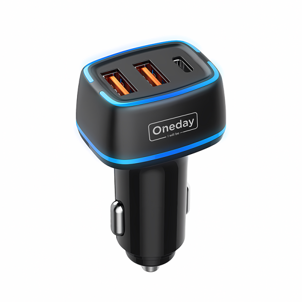 OR05 66W USB + USB + T-ypec three port fast car charger