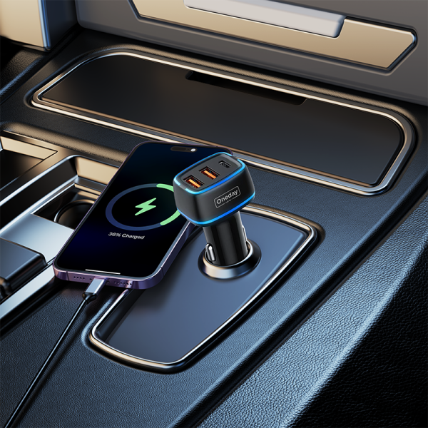 OR05 66W USB + USB + T-ypec three port fast car charger - 图片 4