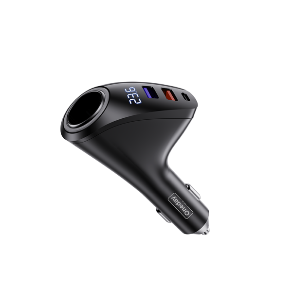 OR07 87W USB + USB + T-ypec + SMOKE four port fast car charger